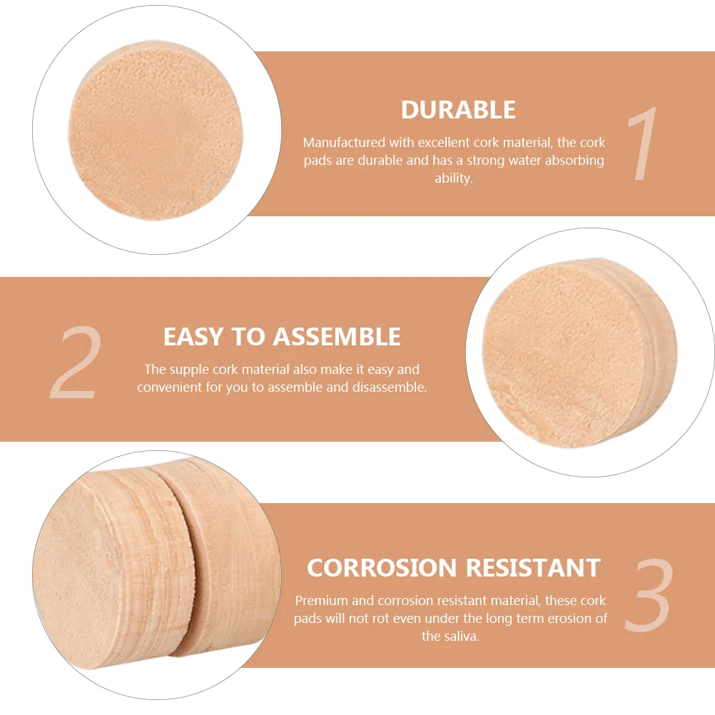 

5Pcs Trombone Accessories Cork Pads High Grade Corrosion Resistant Easy to Assemble Disassemble Trombone Cork Pads