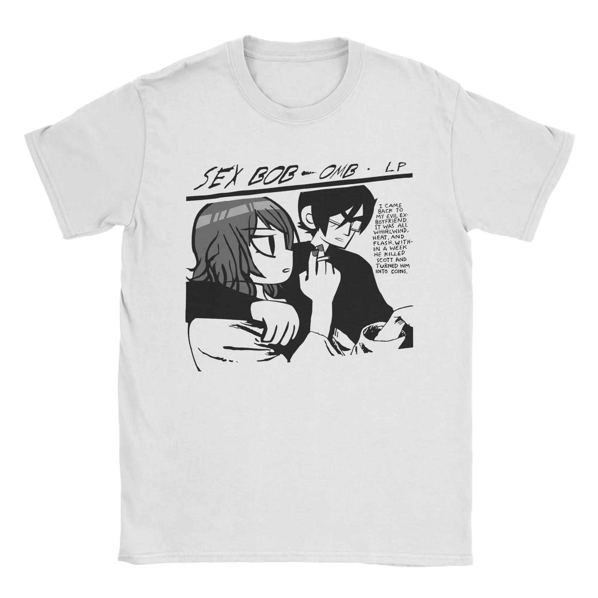 Camisetas Sex Bob-Omb Scott Pilgrim para hombre, divertidas camisetas de algodón con cuello redondo, camisetas de manga corta, ropa de talla grande