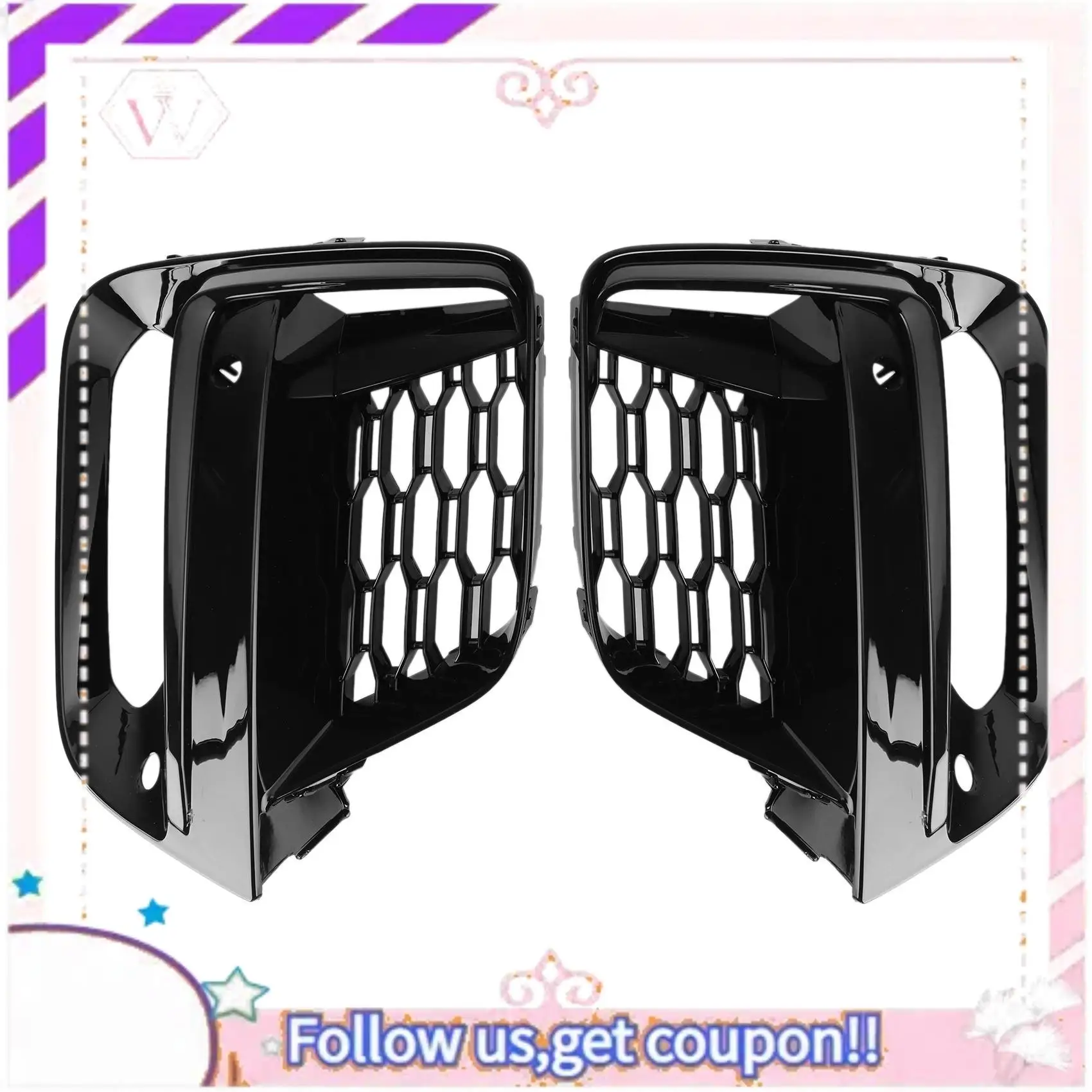 

A76T-передняя противотуманная фара, накладка на решетку, аксессуары для BMW- X3 G01 G08 X4 G02 2018 2019 2020 (с отверстием для противотуманной фары)