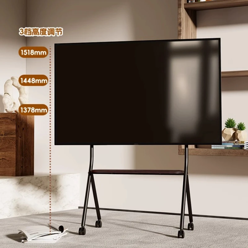 Universele rollende tv-wagen Mobiele monitorstandaard Verstelbare montageplank Roterend televisierek voor slimme tv's in de woonkamer