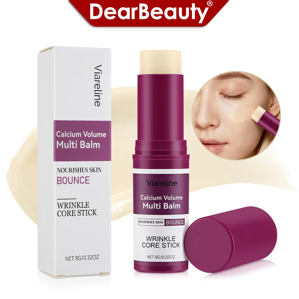 Calcium Volume Multi Balm Korean Skincare Stick,Face & Eye Cream,Collagen Deep Moisturizing Anti-Wrinkle,Suitable for Pre Makeup