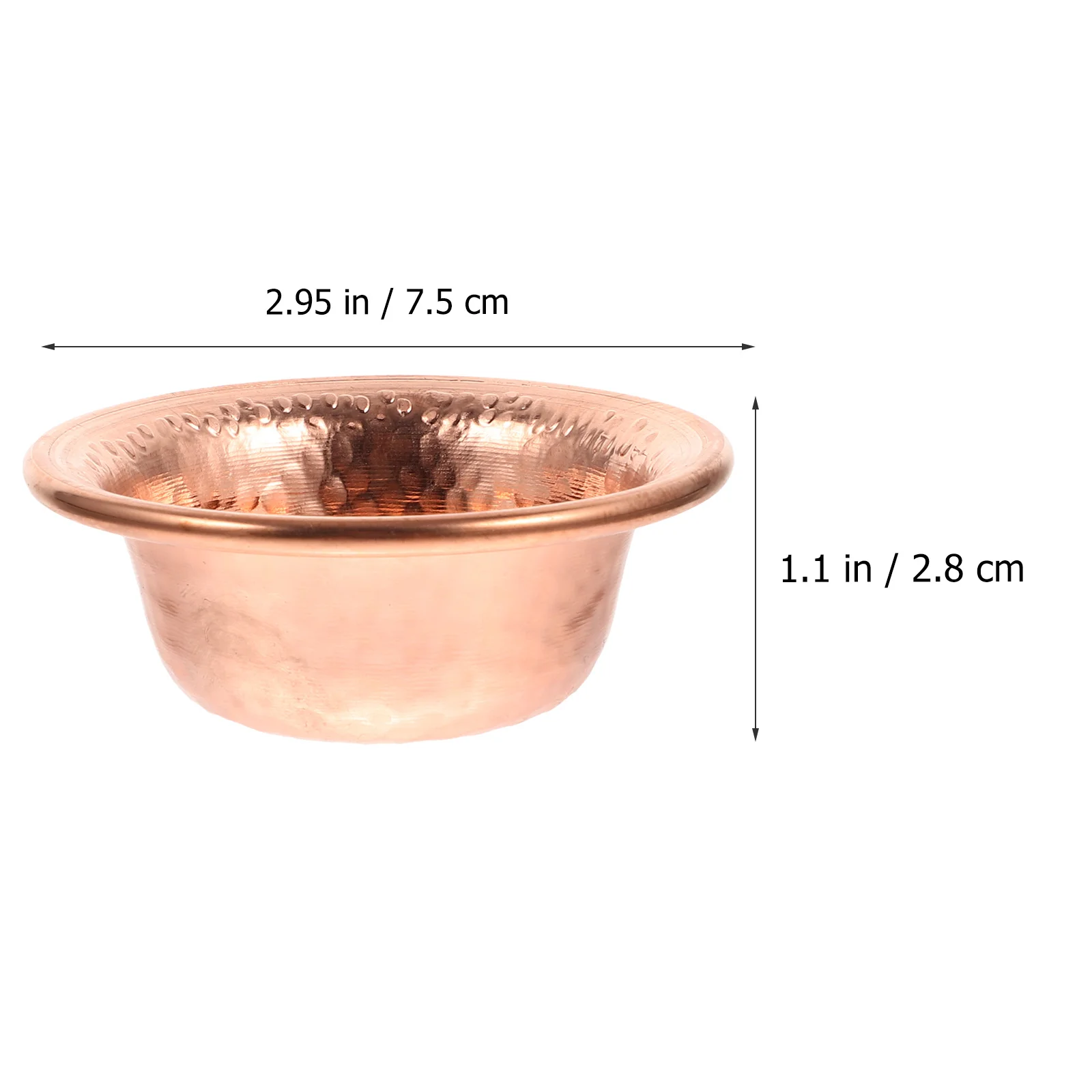 2pcs Pure Copper Holy Water Cup 128 Characters Max Sturdy Smooth Flat Inner For Temple Offering Retro Sacrifice Bowl Auspicious