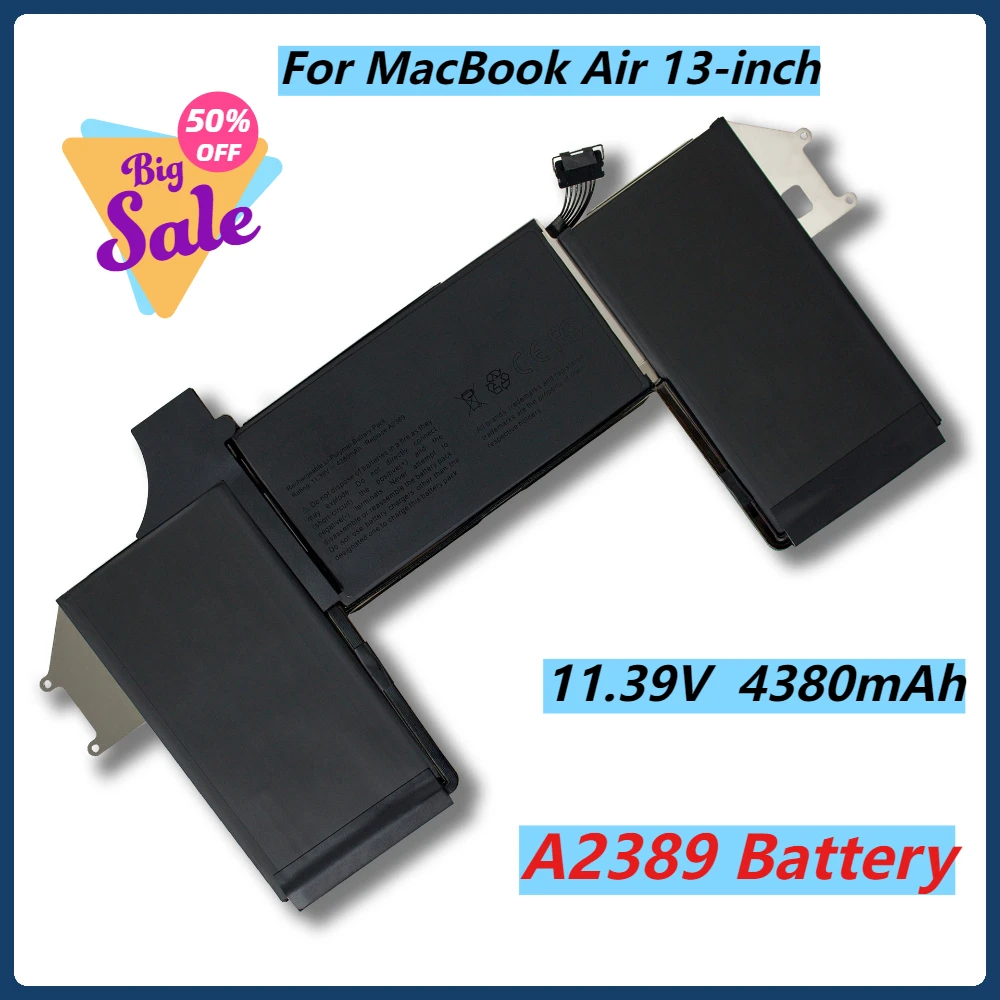 

New A2389 Battery for MacBook Air M1 13-inch 2020 Year A2337 EMC3598 EMC3302 MGN63LL MGN73LL MWTJ2