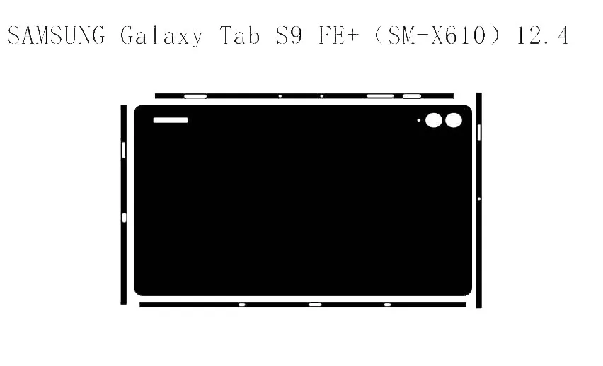 

Предварительно нарезанная виниловая пленка-наклейка (1 шт.) для задней панели и боковин для Samsung Tab S9 FE 11 дюймов, FE+ Plus 12.4 дюймов, ULTRA 14.6 дюймов