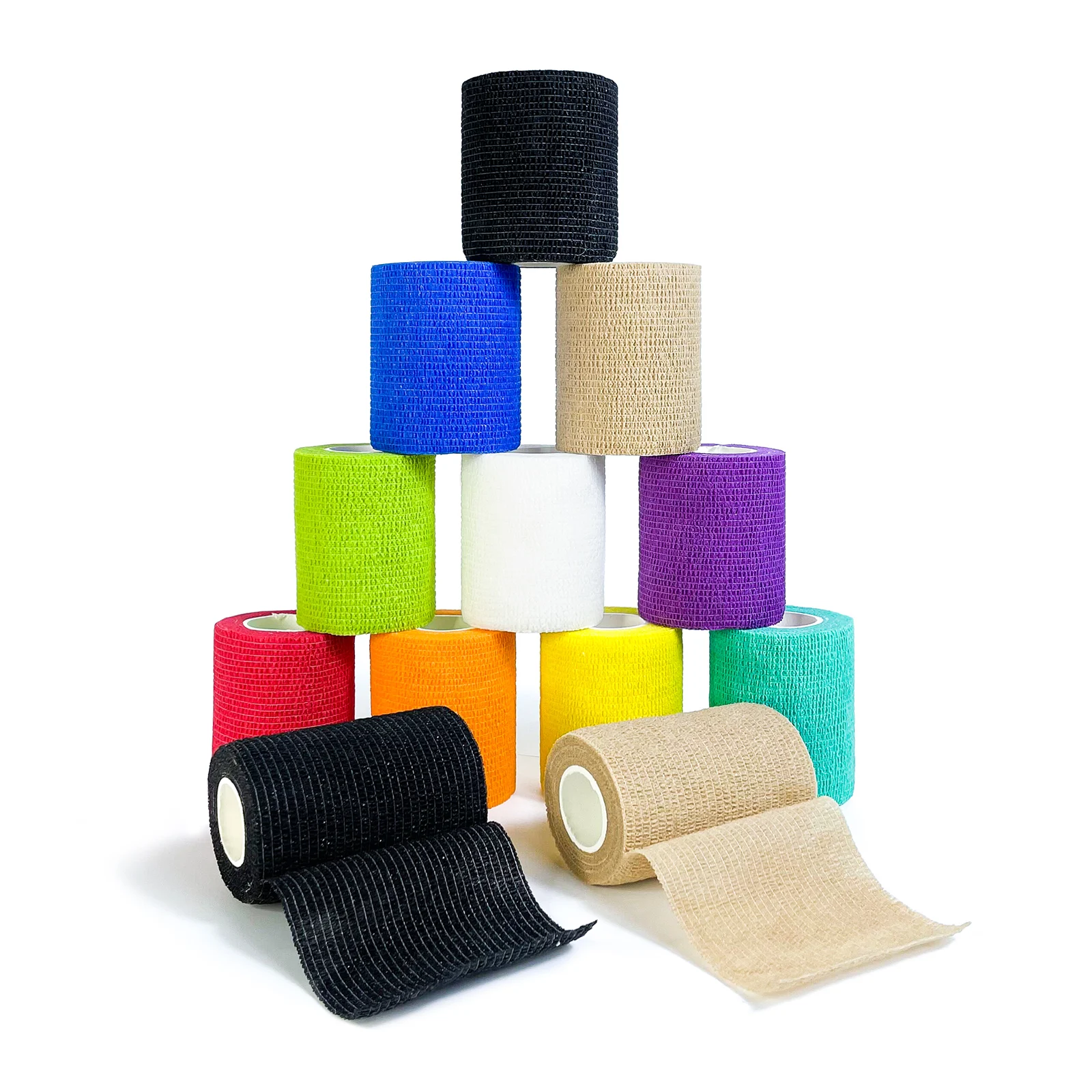 

1roll 2.5/5/7.5/10cm *4.8m Non Woven Elastic Self Adhesive Bandage Cohesive Bandage for Sports Fixing Finger Wrist Leg