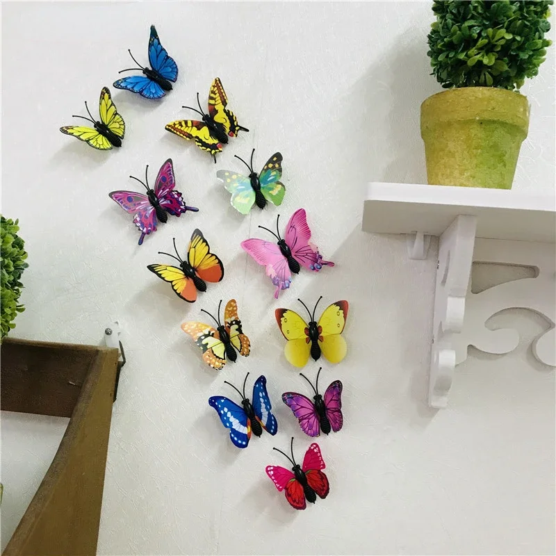 4.5cm Small Butterfly 3D Simulation Animal Accessories Micro Landscape Decoration Wall Decoration DIY Outdoor Gardening