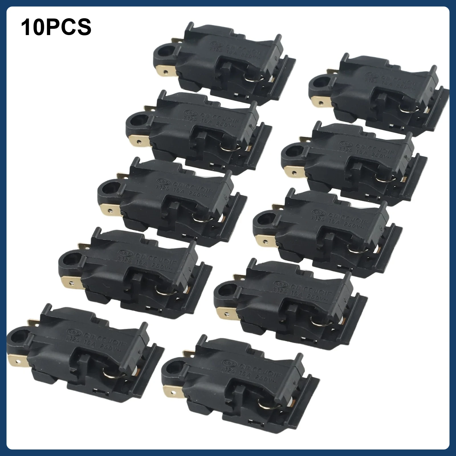 

10pcs Electric Kettle Switch 16A 250V Kettle Thermostat Temperature Control XE-3 JB-01E 16A 2 Pin Switch Power Tools Accessories