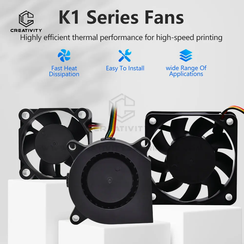 

New K1c /k1/k1 max fans 6015/4020/3010 Fan Ball/Hydraulic Fan DC24V Cooling Hotend Fan 12000/3000 s for K1 K1 MAX 3D Printers