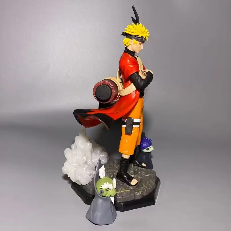 21Cm Anime Naruto Figuur Uzumaki Naruto's Sage Mode Pvc Actiefiguren Model Cartoon Standbeeld Desktop Collectibles voor kinderen Gift