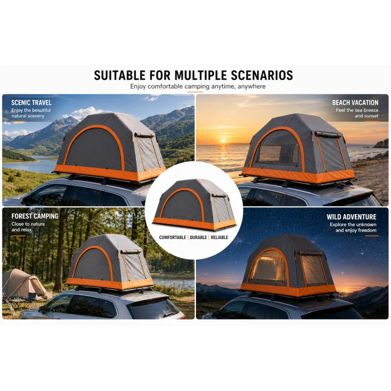 Superior Quick-Setup Foldable Inflatable Rooftop Tent SUV Camping