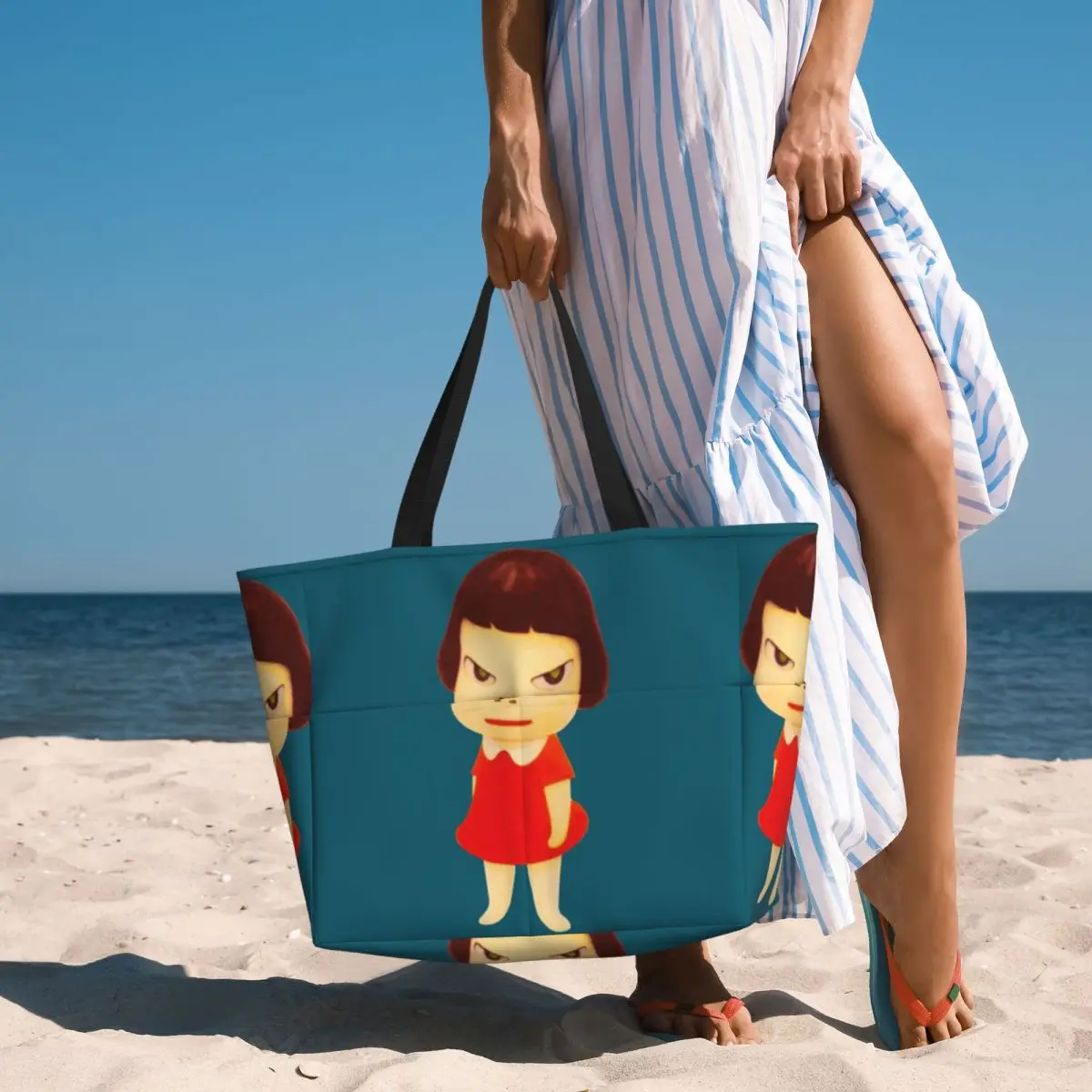 Yoshitomo Nara Borsa da spiaggia Borsa sportiva da palestra Yoga Borsone grande borsa da viaggio da donna Borsa da fitness