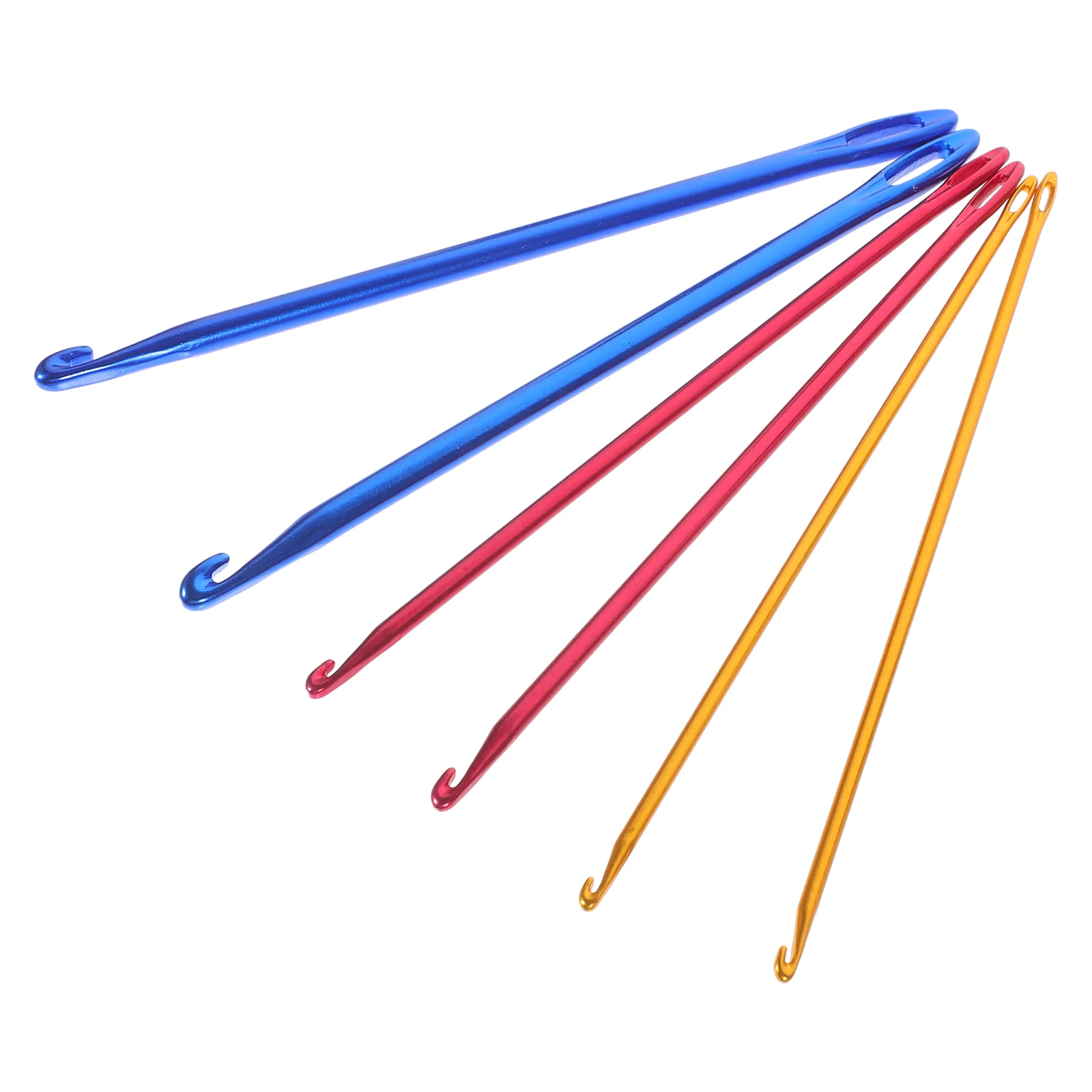 6 Pcs Sewing Pins Crochet Hooks Large Hole Knitting Needles with Accessories Tools