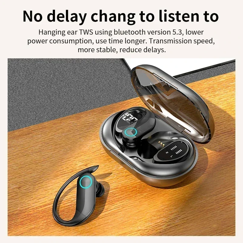 

With Microphone g37 TWS In Ear Wireless Earphones Bluetooth Headphones 9D Hifi Sound Sports Headset EarHook Earbuds