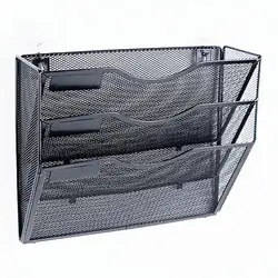 Organizador De Armazenamento De Parede, 3 Tier File Holder, Organizador De Documentos De Capacidade, Forte para Escritório