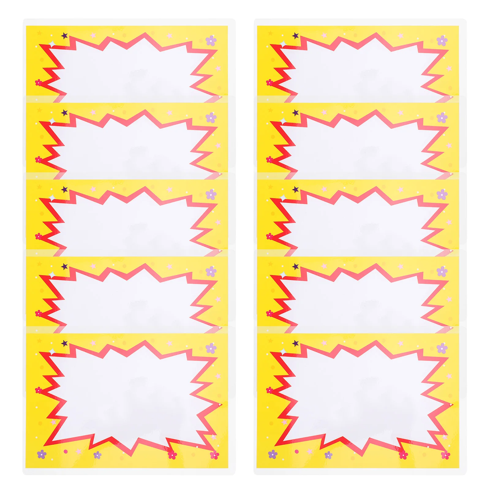

10pcs Price Display Board Supermarket Tags Practical Explosion Stickers Retail Signs Blank Writing Area Lightweight Fruit