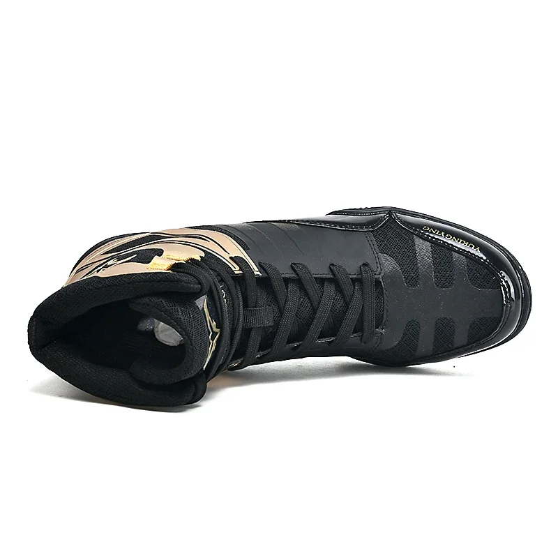 남성 프로페셔널 파이팅 복싱 신발 야외 최고 품질 오리지널 레슬링 신발 장비 스포츠 복싱 부츠 장비 스니커즈