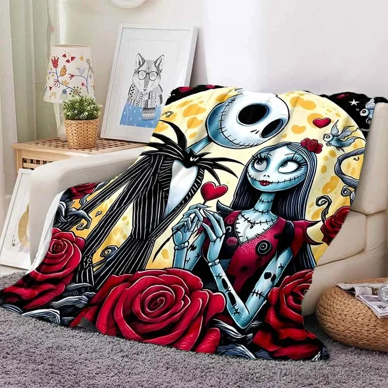 The Nightmare Before Christmas Printed Blanket for Home Travel Soft and Comfortable Blanket for Adults and Children Warm Soft