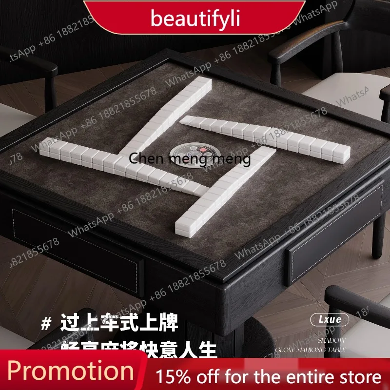 

Mahjong table dining table household roller coaster type automatic mahjong machine Italian modern one-piece dual-purpose table 0