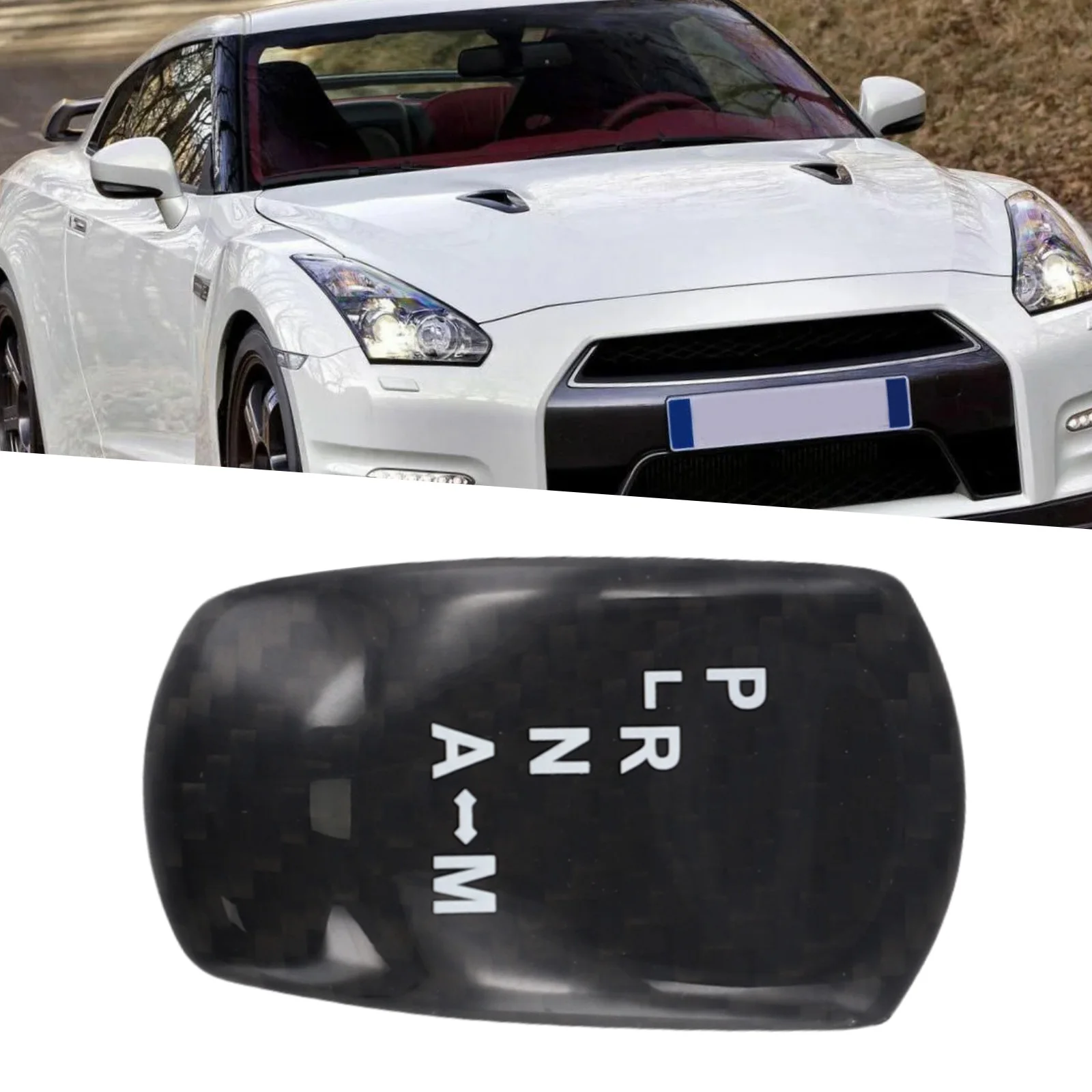

For NISSAN GTR R35 Shift Knob Cover Made from Real Carbon Fiber 2008 2016 Fitment Scratch Resistant and Stylish Design