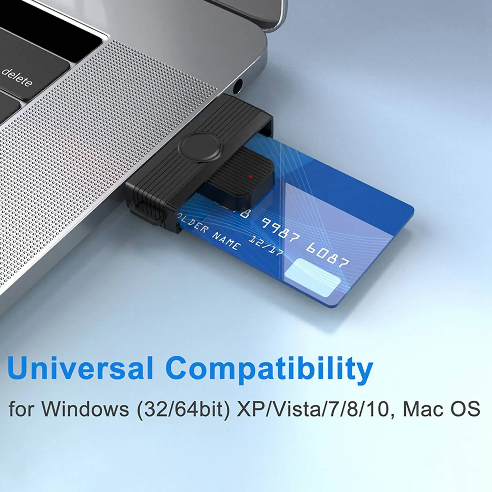 Smart Card Reader Smart Card/SIM/ID/CAC Card Smart Card Reader Adapter For Android Phones PC Computer-N35R