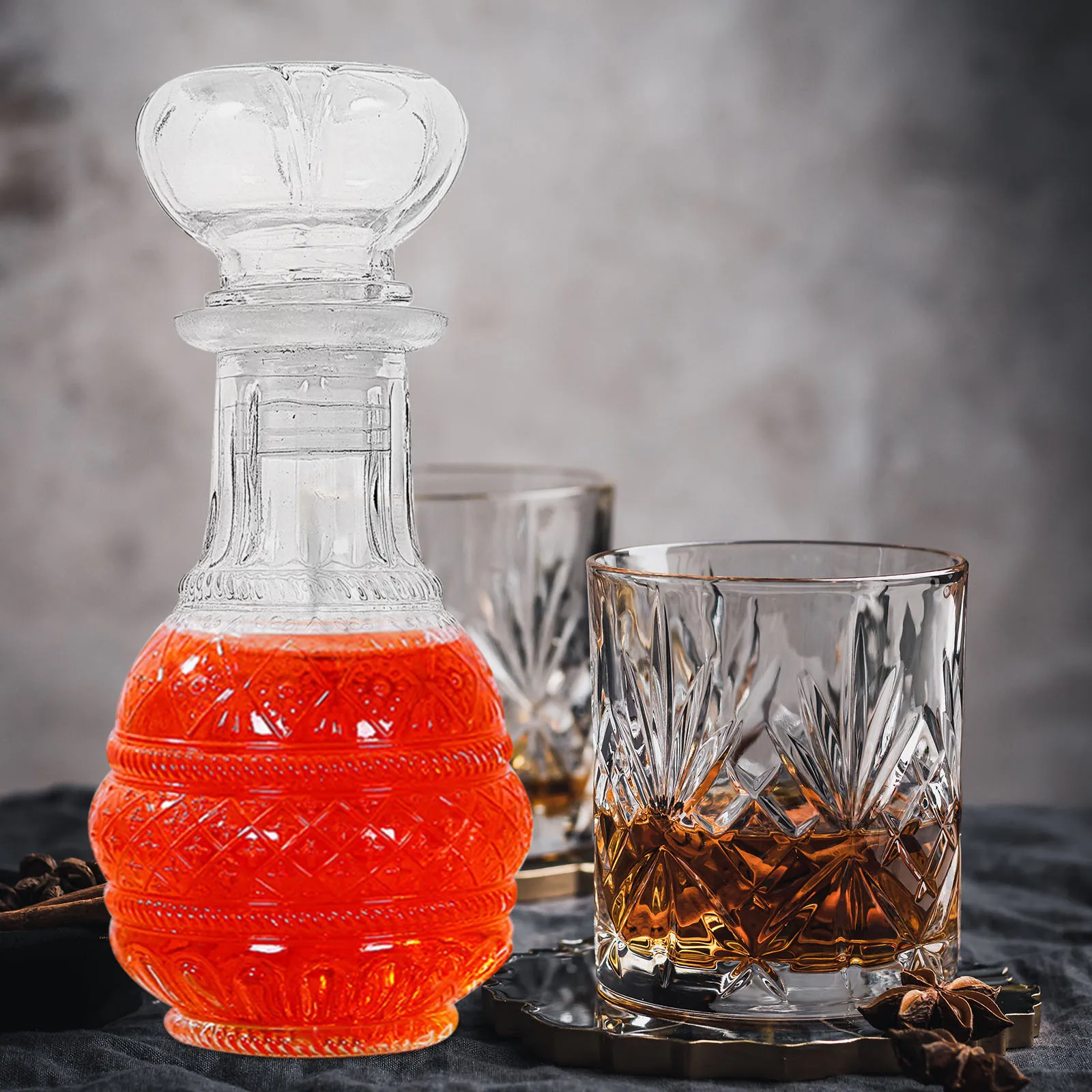 

Premium Wine Decanter Glass Whiskey Container with Aerator Function for Smooth Rich Taste Ideal for Banquet Restaurant Hotel