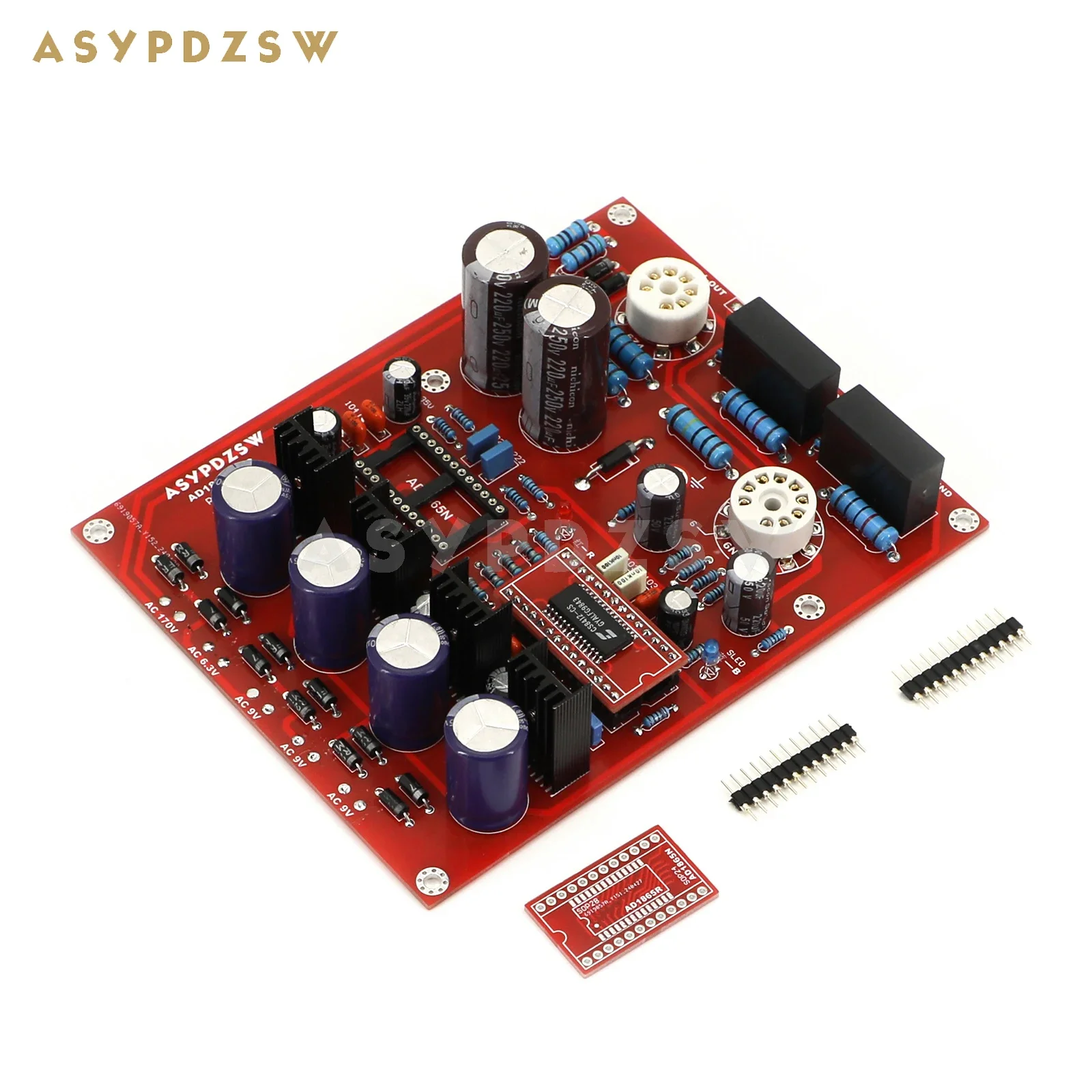 HIFI 6N11 AD1865 Tube R2R NOS AD1865+CS8412 Audio decoder DAC DIY Kit/Finished board (Without AD1865 chip and tube