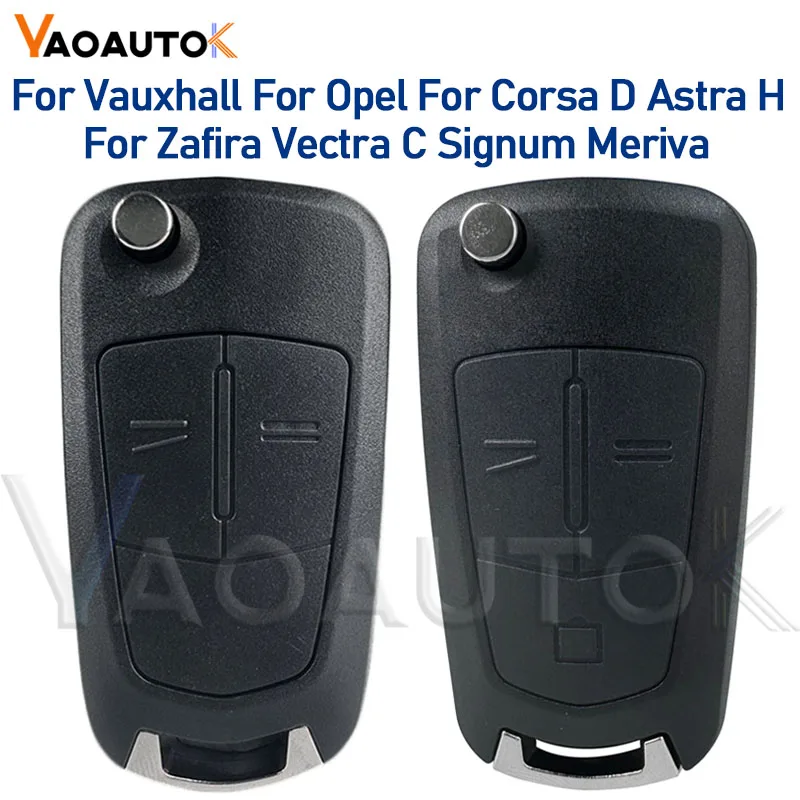 

Flip Remote Key Fob Shell Case Replacement For Vauxhall For Opel For Corsa D Astra H For Zafira Vectra C Signum Meriva 2/3Button