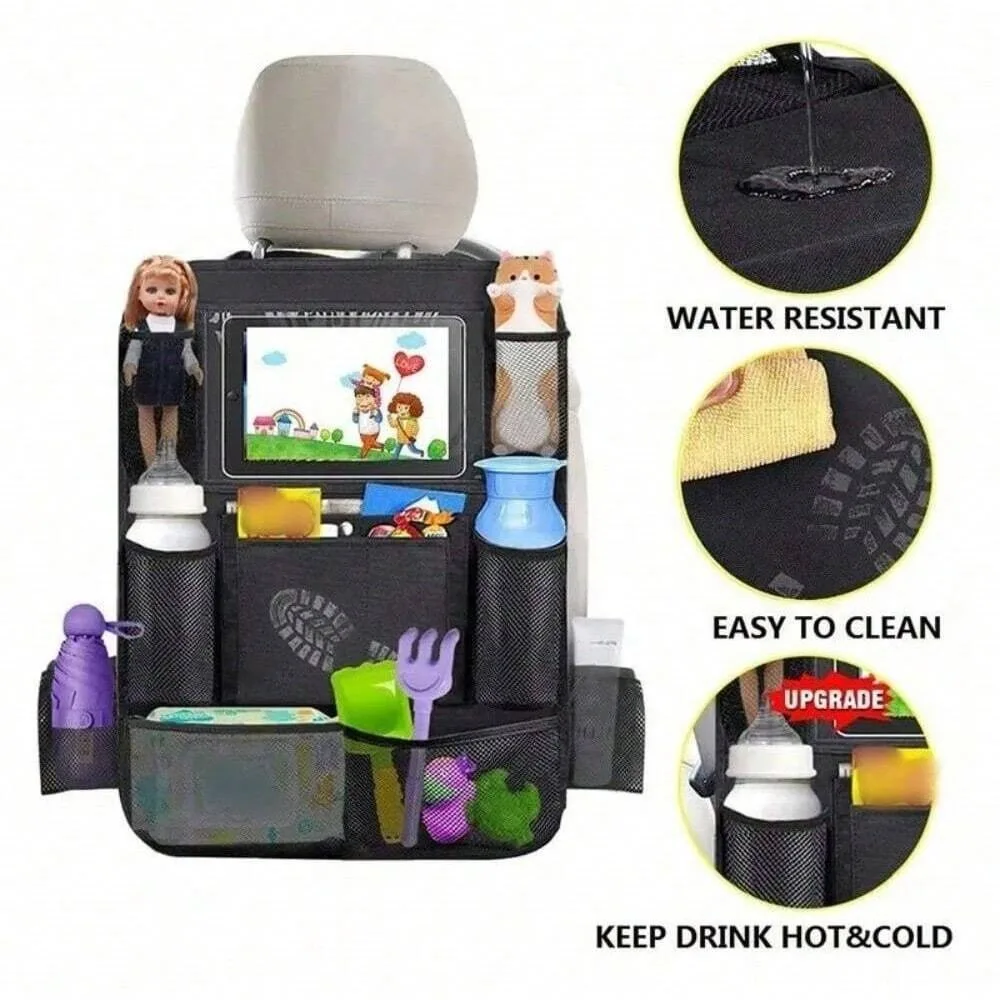 Backseat Car Organizer Auto Seat Back Organizer, Behind Seat Car Organizer and Storage, Kick Mats Back Seat Protector