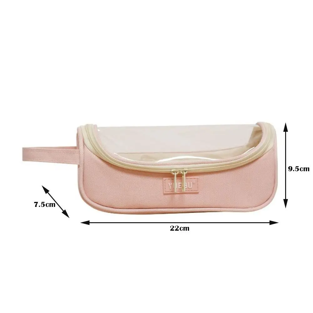 Robuste, tragbare Stifttasche, transparentes Mehrzweck-Federmäppchen, supergroße Stiftbox, Schulbüro