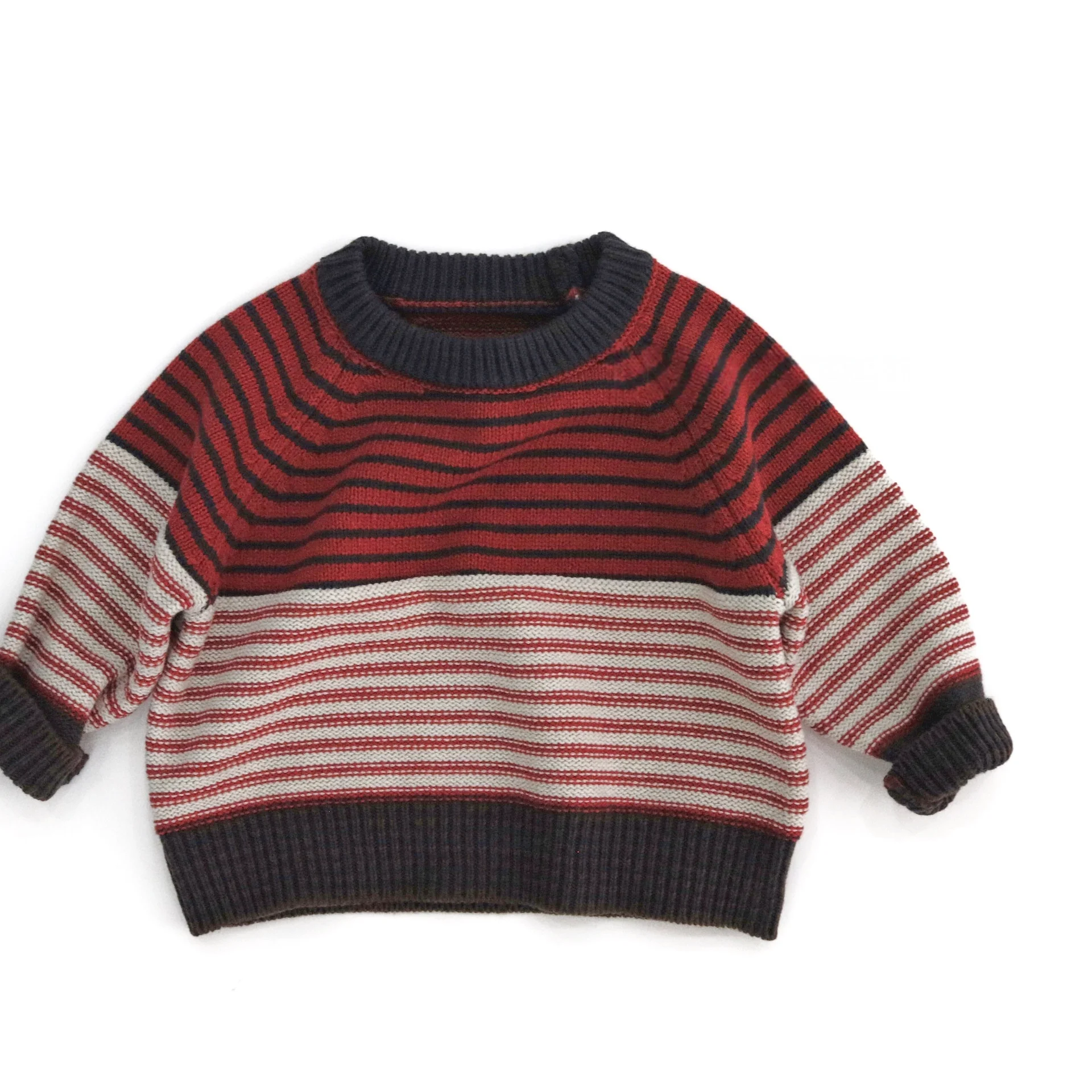 1-7Y Kids Clothes Spring New Boys Pullover Sweaters Solid Collar Base Knit Wear Turtleneck Girls Knit  Clothes