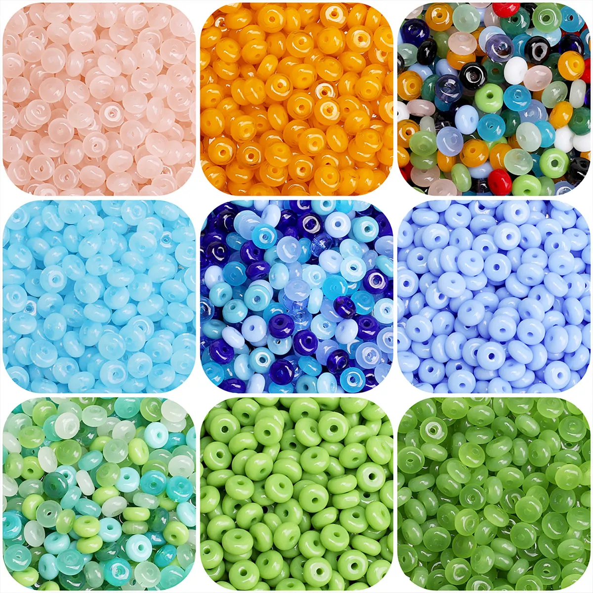 6×3mm Premium-Glasradperlen, 120 Stück, lose Abstandshalterperlen für DIY-Schmuckherstellung, Armbänder, Halsketten und Anhängerzubehör – Detail 7