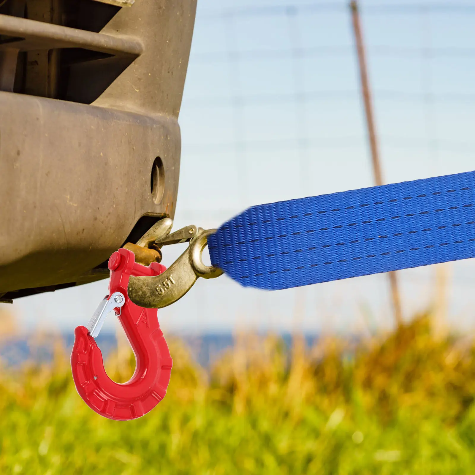 Trailer Hitch Hooks Heavy Duty Winch Lifting Shackles Hand Boat Strap Durable Unique Versatile High Capacity Easy