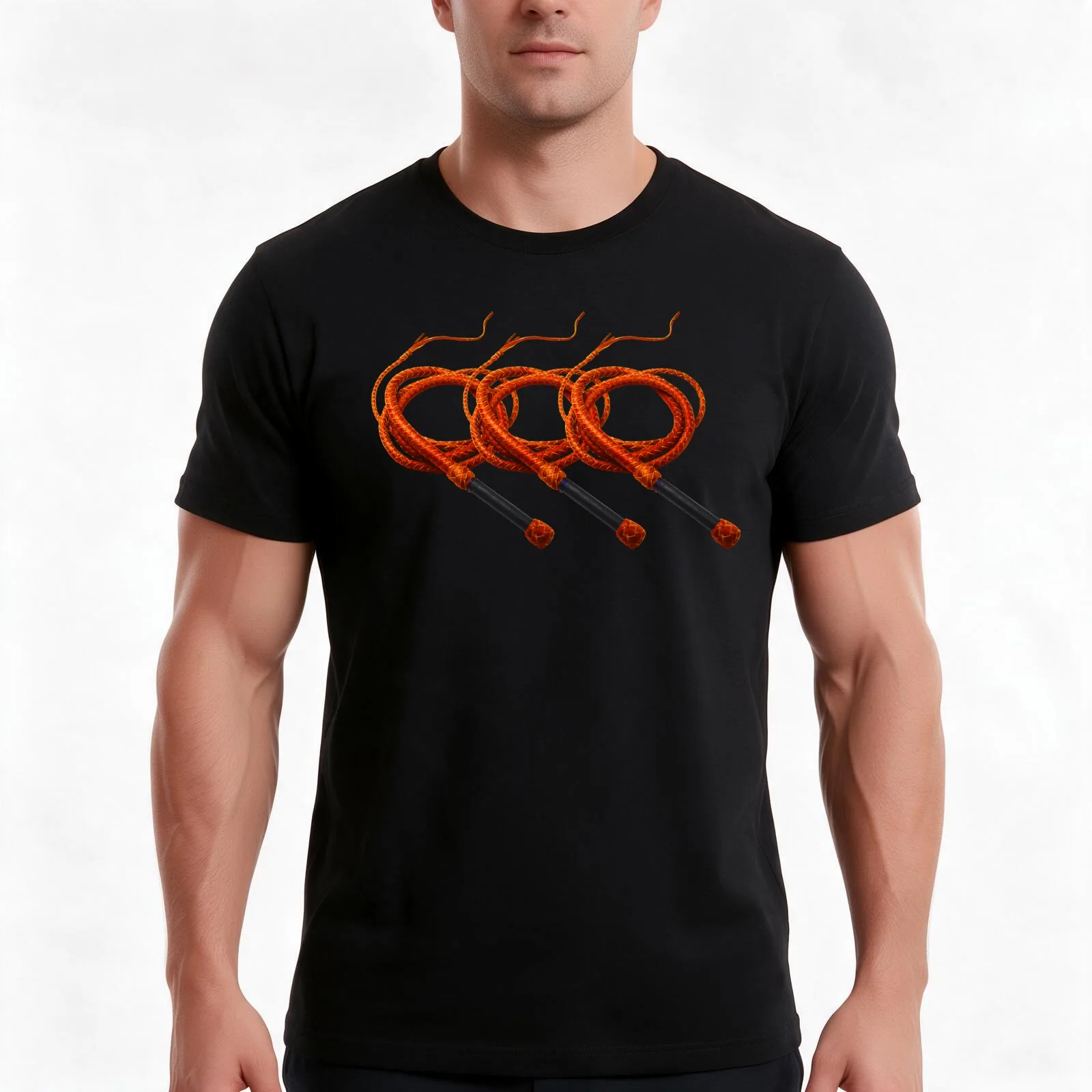 Three Orange Whips T-Shirt Summer Casual Cotton Tee Oversized Streetwear Tops Vintage Graphic Print Loose Fit Short Sleeve