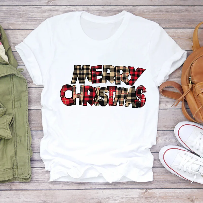 Christmas T Shirt  New Christmas Tree T-shirt Short-sleeved Men and Women Couples Top Harajuku Women Clothing  Aesthetic Clothes