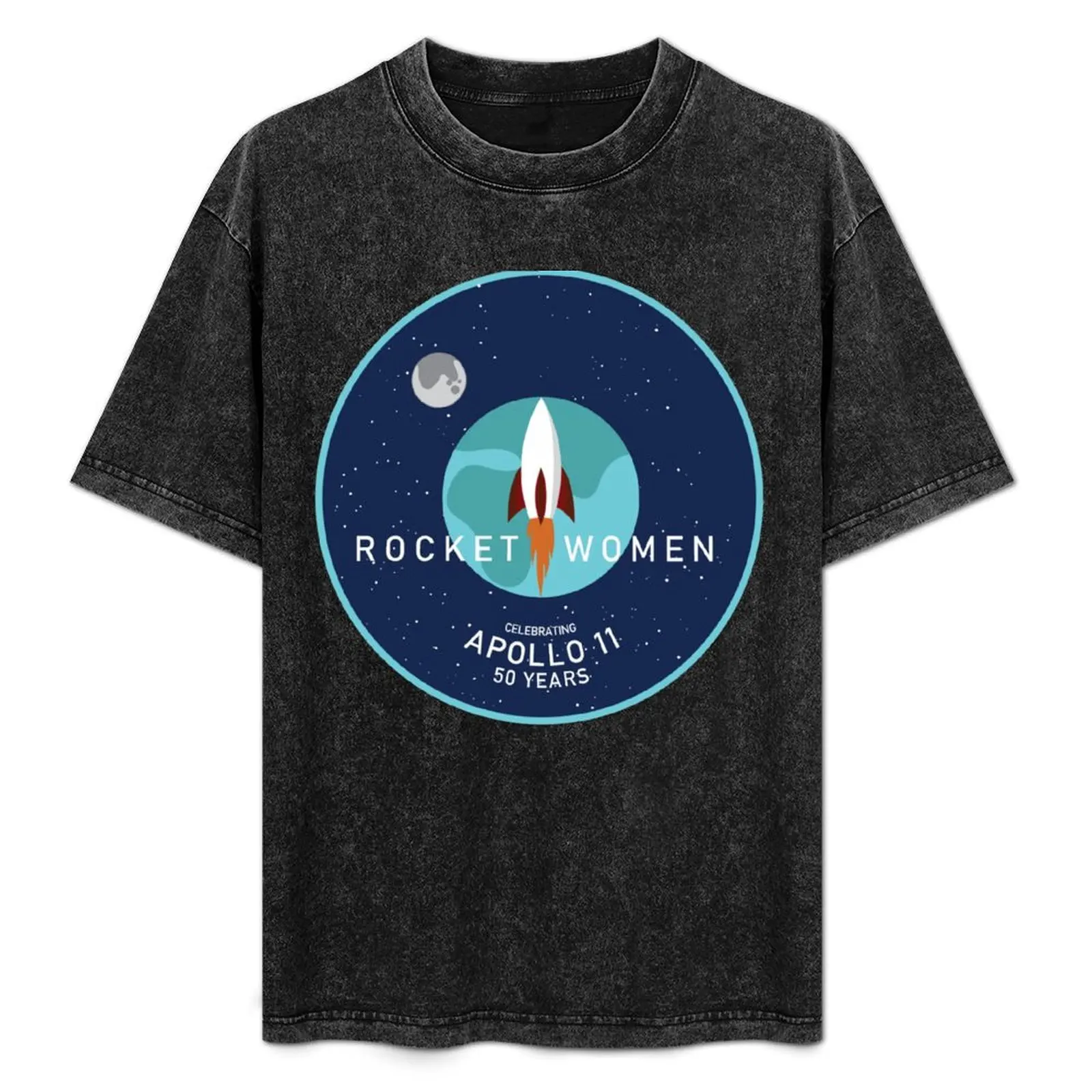 

Rocket Women - Apollo 11 50th Anniversary Logo T-Shirt Plus Size Everyday Tee Shirt