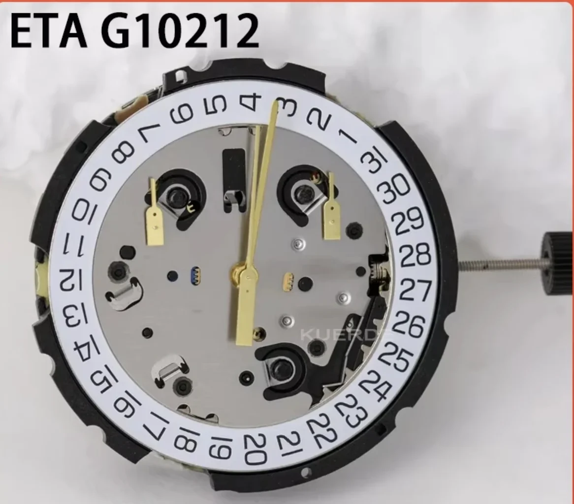 スイス ETA G10.212 用クォーツムーブメント ステム付きバッテリーなし