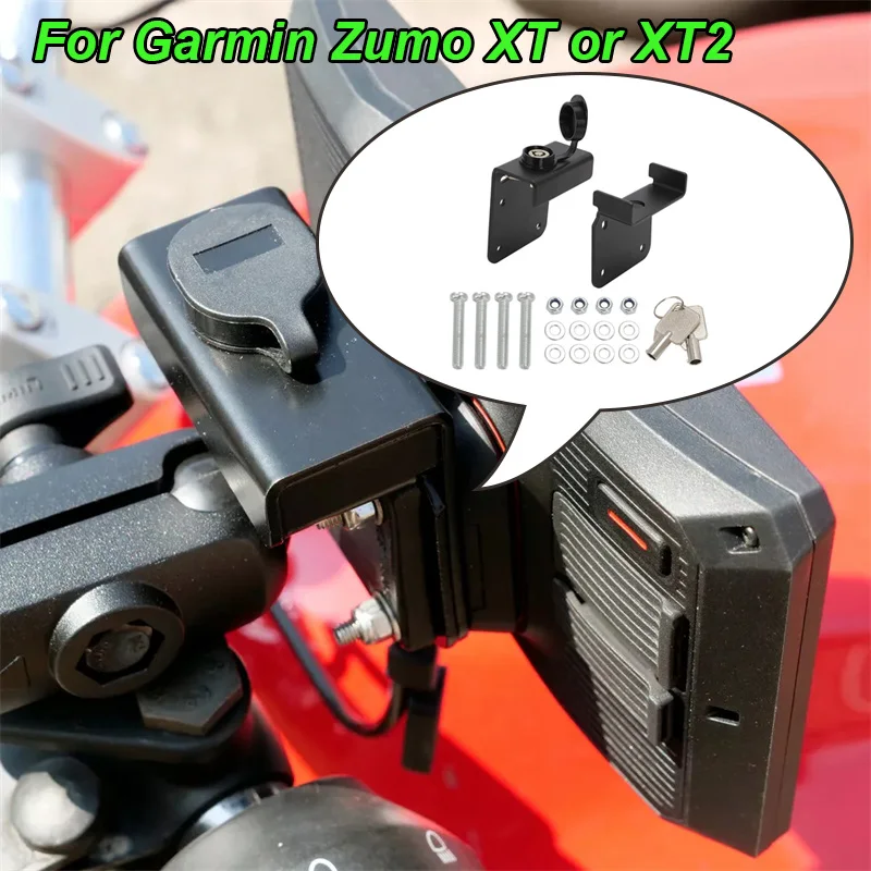 

Motorcycle Aluminum mount GPS Lock Kit Locking Mounting bracket For Garmin Zumo XT or XT2 Mobile Phone