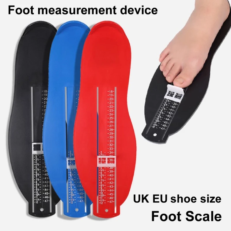 UK/EU Hot Sale Plastic Foot Measuring Device Adult Foot Ruler Foot Length Measurement Gauge for Buying Shoes Promotional Gifts