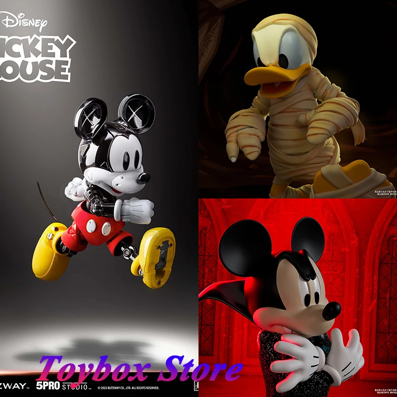 Bang In Stock BLITZWAY-Robot de dibujos animados para niños, figura de acción Original de 18cm, vampiro, Mickey Mouse, momia, Pato Donald, el mejor regalo coleccionable