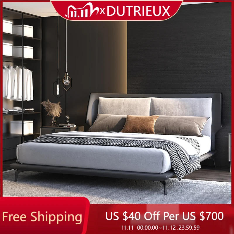 

Деревянная плавающая кровать, дизайн, мягкий полный замок для девочек, современная двуспальная кровать, роскошная мебель для салона Letto Matrimoniale