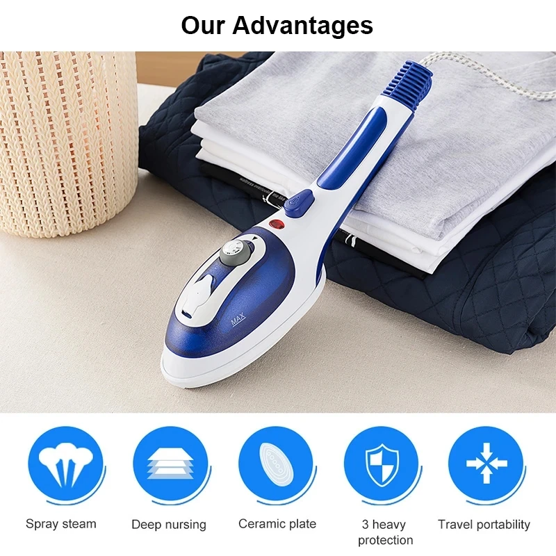 Steam Iron Handheld Garment Steamer Clothes Electric Steam Iron High Quality Portable Traveling Clothes Steamer 110V US-220V EU