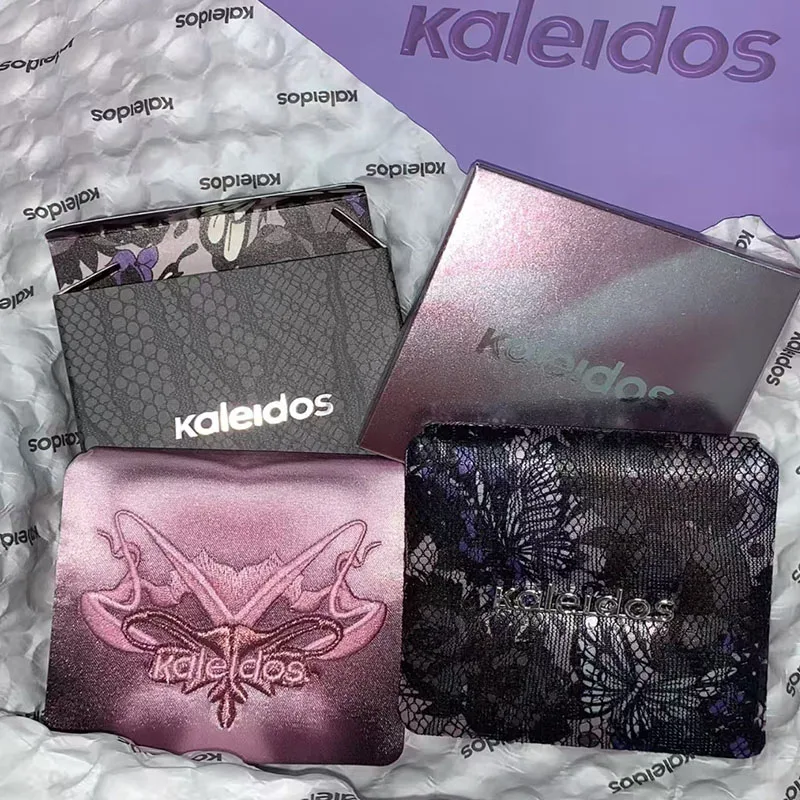 Kaleidos 4 cores paleta de sombra glitter iluminador shimmer duradouro caleidoscópio encantador maquiagem acrílico sombras paleta