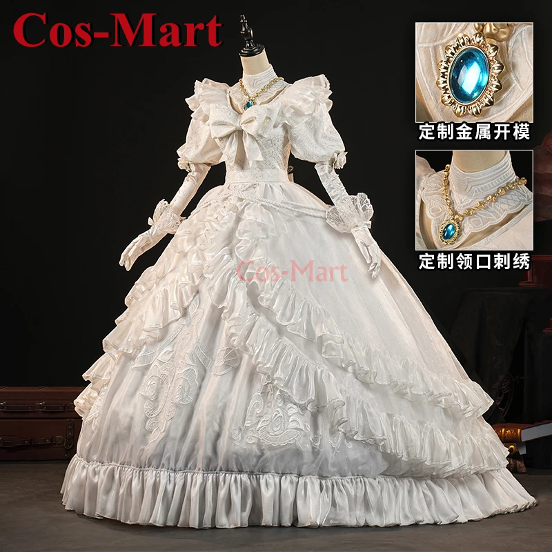 

Cos-Mart Game Identity V Marie Cosplay Costume Promised Day Sweet Elegant White Formal Dress Activity Party Role Play Clothing