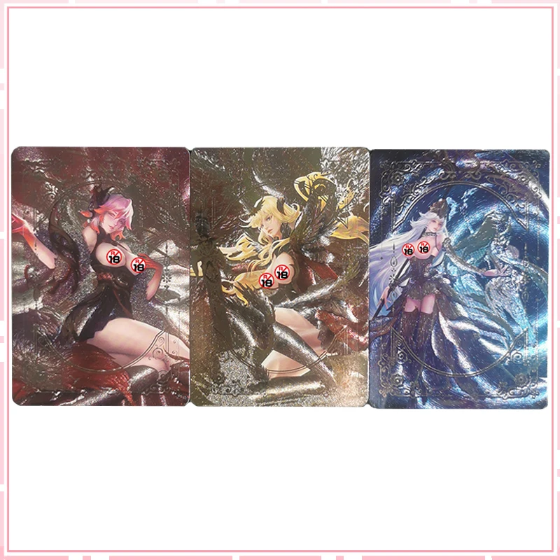 In Stock 3Pcs/set Soul Land Bibidong Hu Liena Qian Renxue Goddess Saint Sexy Anime Girls Game Collection Cards Birthday Gift Toy