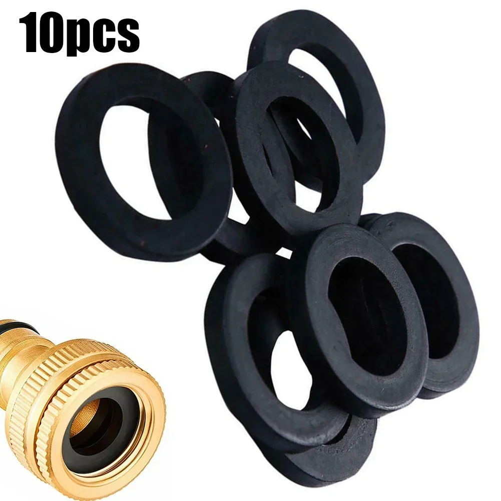 10pcs1/2 Inch Flat Spacer Plumbing Faucet Washer Rubber Silicone Sealing Gasket For Hose Splitter Shower Head Water Pipe