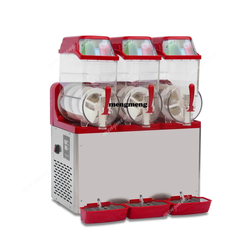 Commercial Cold Drink Machine Three cylinder Juice Drink  Sand Ice Machine Self service Stirring Snow Mud Machine