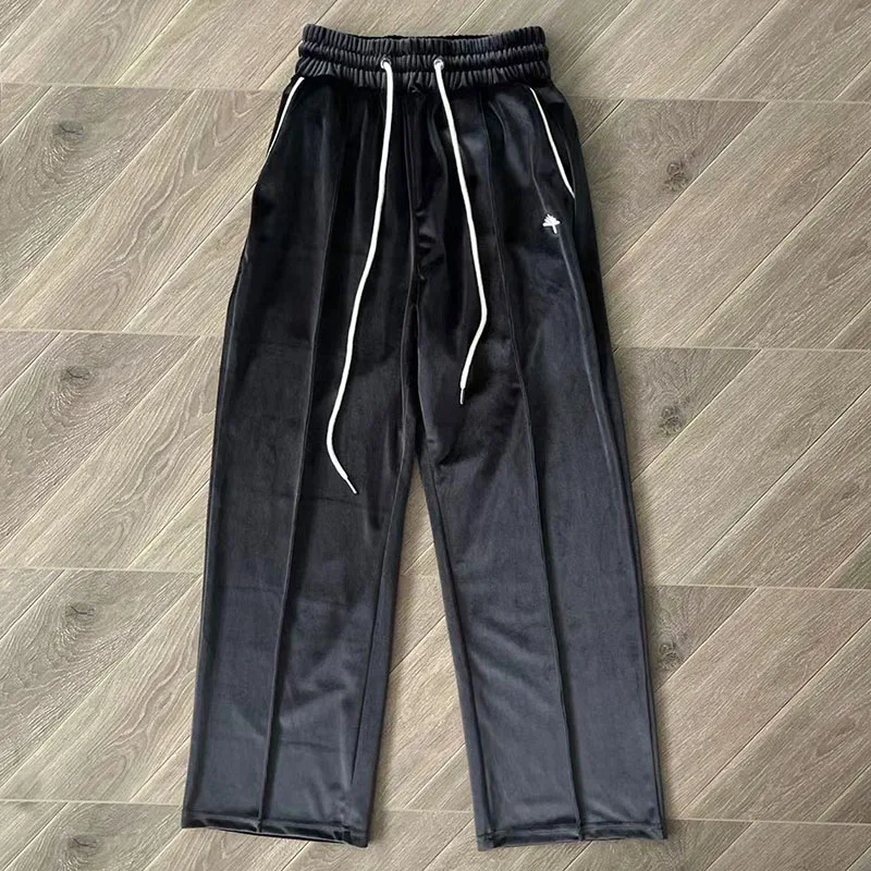 2026 Vertabrae Sweatpants Suede Embroidered Pattern Sporty Long-pants Men's Women's Casual Athletic Sport Trousers