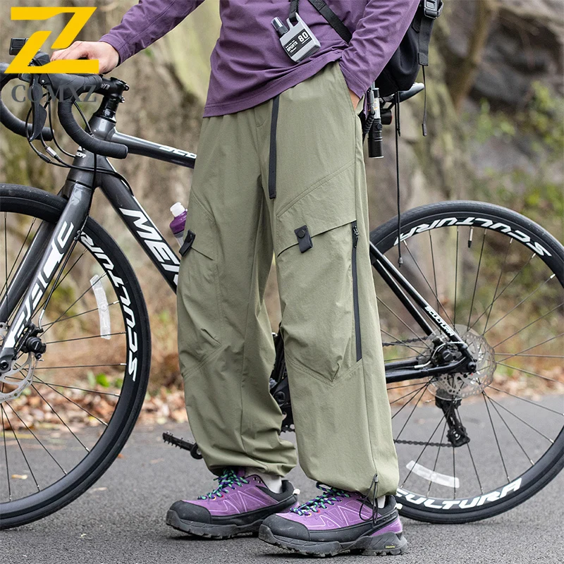 الذكور البضائع السراويل جديد الخريف أزياء مرونة مشبك الخصر السراويل خفيفة الوزن متعددة الوظائف تسلق الجبال Sweatpants