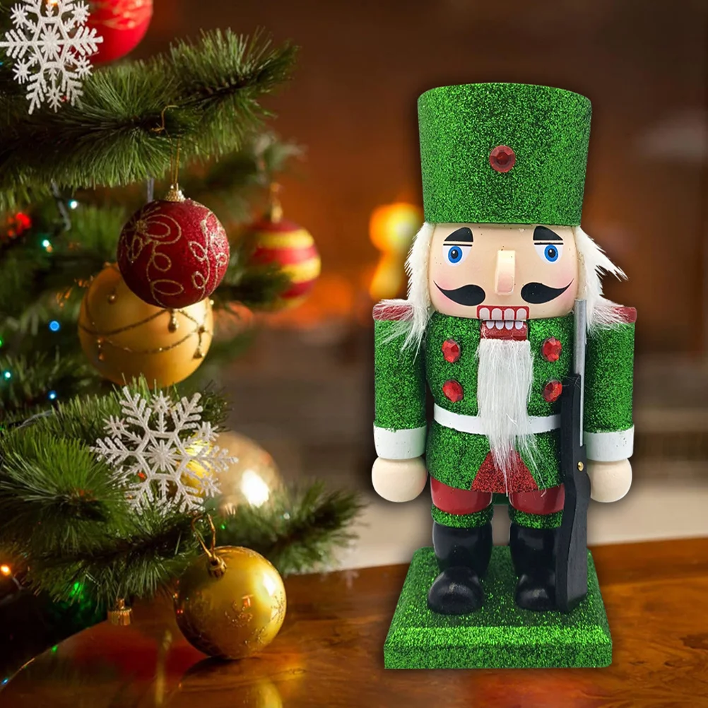 

Festival Nutcracker Wooden Soldier Christmas Decoration Resistance Vivid Tabletop Xmas Supplies Ornament
