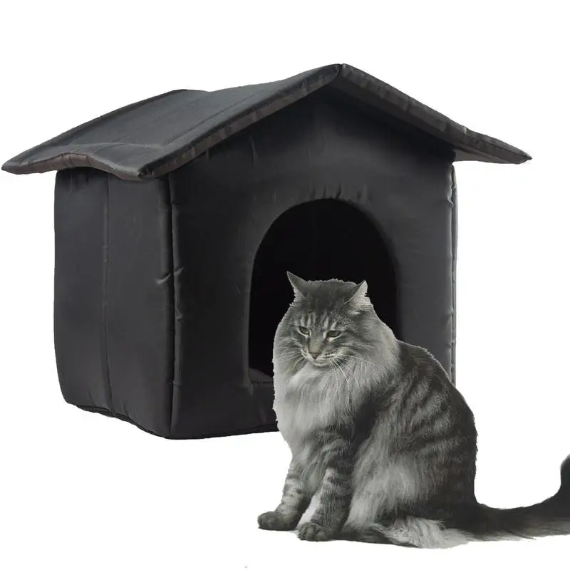 

Outdoor Cat House Waterproof Warm Oxford Cloth Pet Shelter Dirt Resistant Soft Anti Slip Pet Accessories Dog House For Cats